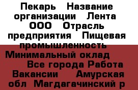 Пекарь › Название организации ­ Лента, ООО › Отрасль предприятия ­ Пищевая промышленность › Минимальный оклад ­ 20 000 - Все города Работа » Вакансии   . Амурская обл.,Магдагачинский р-н